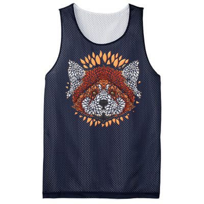 Cute Red Panda Leaf Petal Face Mesh Reversible Basketball Jersey Tank