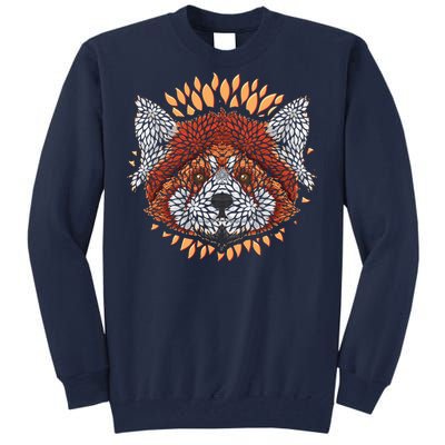 Cute Red Panda Leaf Petal Face Tall Sweatshirt