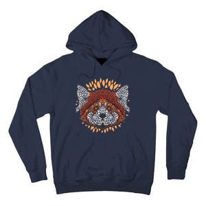 Cute Red Panda Leaf Petal Face Tall Hoodie