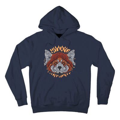 Cute Red Panda Leaf Petal Face Tall Hoodie