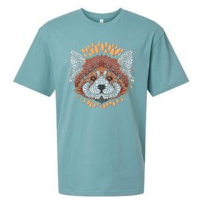 Cute Red Panda Leaf Petal Face Sueded Cloud Jersey T-Shirt