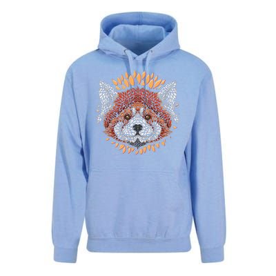 Cute Red Panda Leaf Petal Face Unisex Surf Hoodie