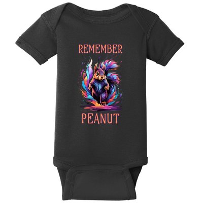 Conservative Remember Peanut The Squirrel Maga Baby Bodysuit