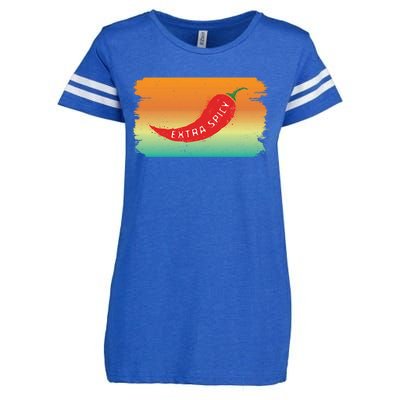 Chili Red Pepper Vintage Chilli Spicy Hot Foods Calabrian Funny Gift Enza Ladies Jersey Football T-Shirt