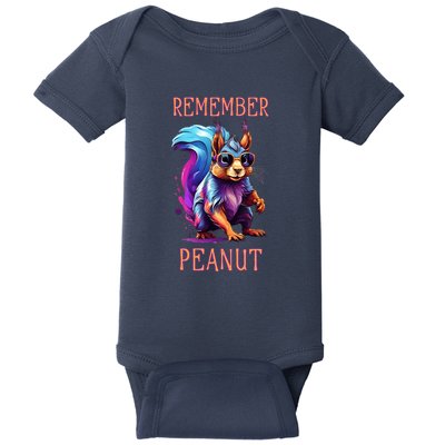 Conservative Remember Peanut The Squirrel Maga Baby Bodysuit