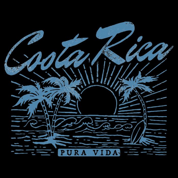Costa Rica Pura Vida Vintage Distressed Beach Hoodie