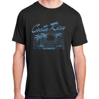 Costa Rica Pura Vida Vintage Distressed Beach Adult ChromaSoft Performance T-Shirt