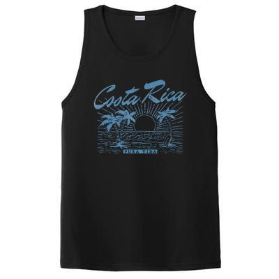 Costa Rica Pura Vida Vintage Distressed Beach PosiCharge Competitor Tank