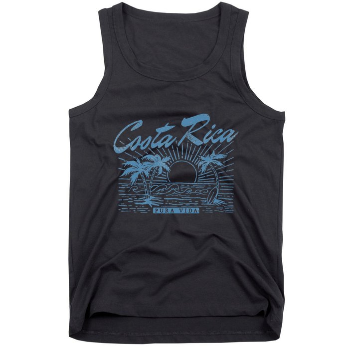 Costa Rica Pura Vida Vintage Distressed Beach Tank Top