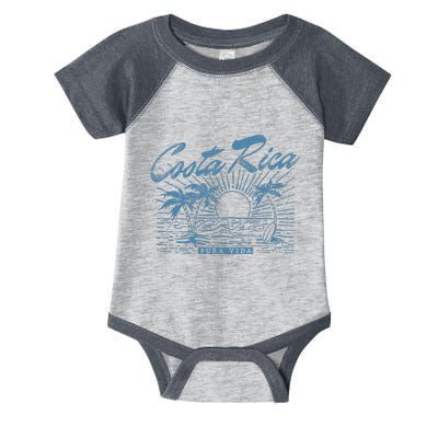 Costa Rica Pura Vida Vintage Distressed Beach Infant Baby Jersey Bodysuit