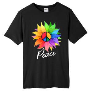 Cute Rainbow Peace Symbol Flower Tall Fusion ChromaSoft Performance T-Shirt