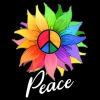Cute Rainbow Peace Symbol Flower Wool Snapback Cap