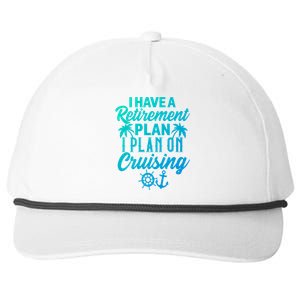 Cruising Retiret Plan Cruise Ship Vacation Funny Retired Funny Gift Snapback Five-Panel Rope Hat