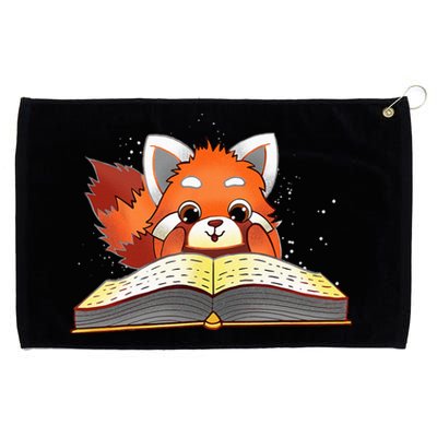 Cute Red Panda Reading A Book Lover Bookworm Love Grommeted Golf Towel