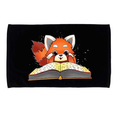 Cute Red Panda Reading A Book Lover Bookworm Love Microfiber Hand Towel