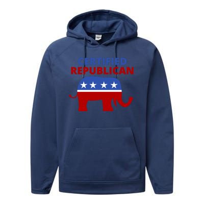 Certified Republican Political Election Performance Fleece Hoodie