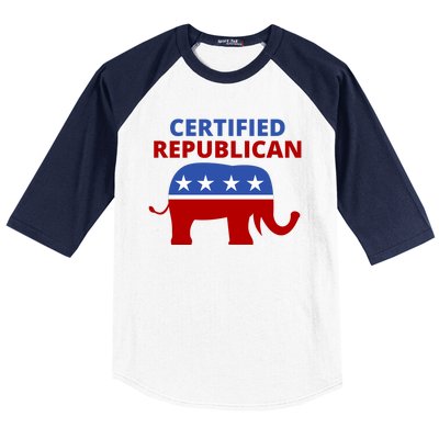 Certified Republican Political Election Baseball Sleeve Shirt