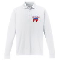 Certified Republican Political Election Performance Long Sleeve Polo