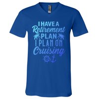 Cruising Retiret Plan Cruise Ship Vacation Funny Retired Funny Gift V-Neck T-Shirt