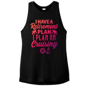 Cruising Retiret Plan Cruise Ship Vacation Funny Retired Funny Gift Ladies PosiCharge Tri-Blend Wicking Tank