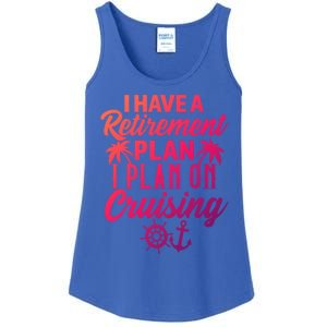 Cruising Retiret Plan Cruise Ship Vacation Funny Retired Funny Gift Ladies Essential Tank