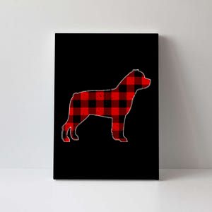 Christmas Rottweiler Pajama Pj Christmas Dog Buffalo Plaid Canvas