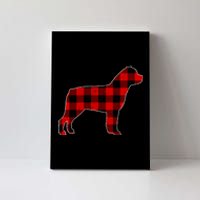 Christmas Rottweiler Pajama Pj Christmas Dog Buffalo Plaid Canvas