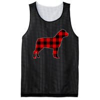 Christmas Rottweiler Pajama Pj Christmas Dog Buffalo Plaid Mesh Reversible Basketball Jersey Tank