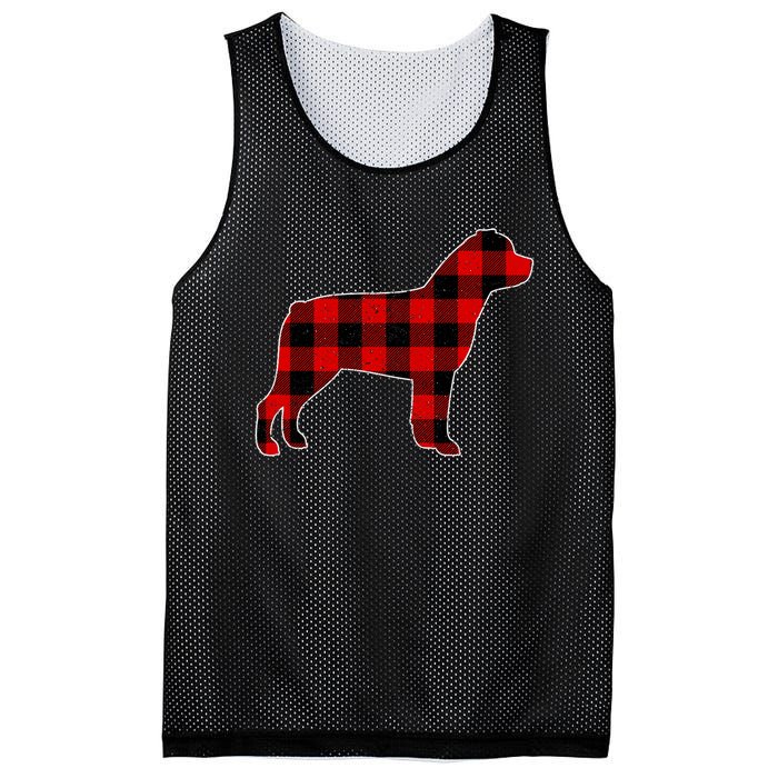 Christmas Rottweiler Pajama Pj Christmas Dog Buffalo Plaid Mesh Reversible Basketball Jersey Tank