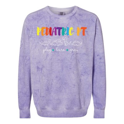 Cute Rainbow Pediatric PT Shirts Kids Physical Therapist Colorblast Crewneck Sweatshirt