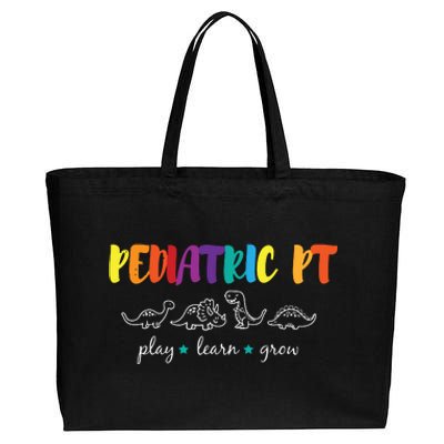 Cute Rainbow Pediatric PT Shirts Kids Physical Therapist Cotton Canvas Jumbo Tote