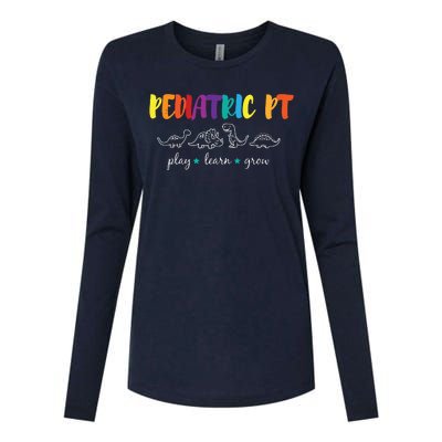 Cute Rainbow Pediatric PT Shirts Kids Physical Therapist Womens Cotton Relaxed Long Sleeve T-Shirt