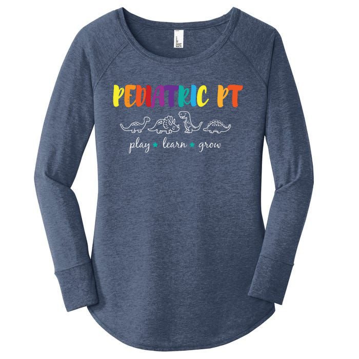 Cute Rainbow Pediatric PT Shirts Kids Physical Therapist Women's Perfect Tri Tunic Long Sleeve Shirt