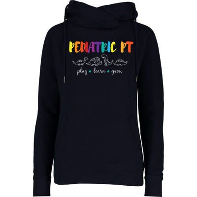 Cute Rainbow Pediatric PT Shirts Kids Physical Therapist Womens Funnel Neck Pullover Hood