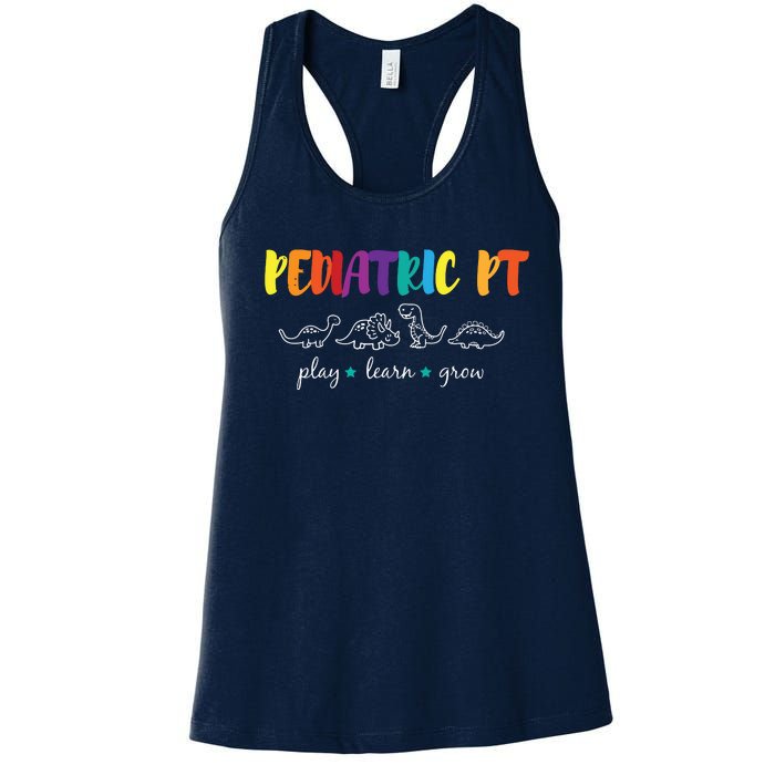 Cute Rainbow Pediatric PT Shirts Kids Physical Therapist Women's Racerback Tank