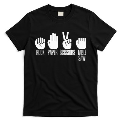 Carpenters Rock Paper Scissor Table Saw Carpentry Gift T-Shirt