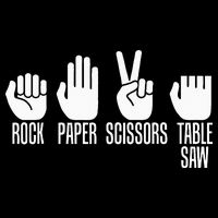 Carpenters Rock Paper Scissor Table Saw Carpentry Gift 16 in Basic Backpack