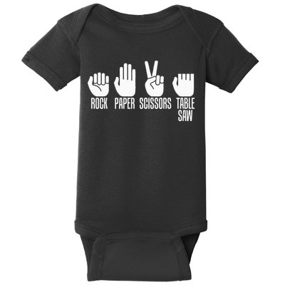 Carpenters Rock Paper Scissor Table Saw Carpentry Gift Baby Bodysuit