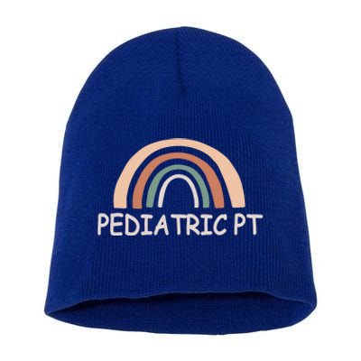 Cute Rainbow Pediatric Physical Therapy Gift Pt Therapist Gift Short Acrylic Beanie