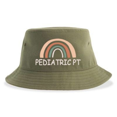 Cute Rainbow Pediatric Physical Therapy Gift Pt Therapist Gift Sustainable Bucket Hat