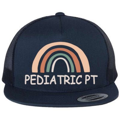 Cute Rainbow Pediatric Physical Therapy Gift Pt Therapist Gift Flat Bill Trucker Hat