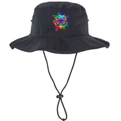 Colorful Rainbow Painted Butterfly Flowers Bucket Hat