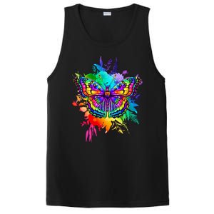 Colorful Rainbow Painted Butterfly Flowers PosiCharge Competitor Tank