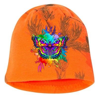 Colorful Rainbow Painted Butterfly Flowers Kati - Camo Knit Beanie