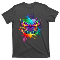 Colorful Rainbow Painted Butterfly Flowers T-Shirt