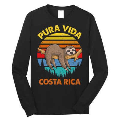 Costa Rica Pura Vida Sloth Long Sleeve Shirt
