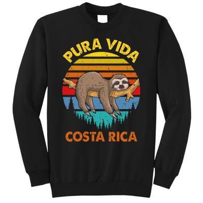 Costa Rica Pura Vida Sloth Sweatshirt