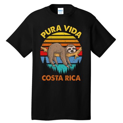 Costa Rica Pura Vida Sloth Tall T-Shirt