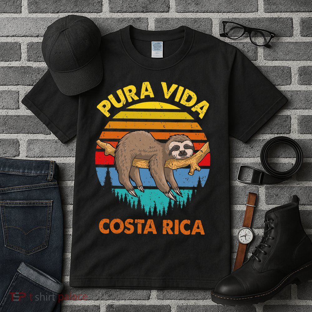 Costa Rica Pura Vida Sloth Tall T-Shirt