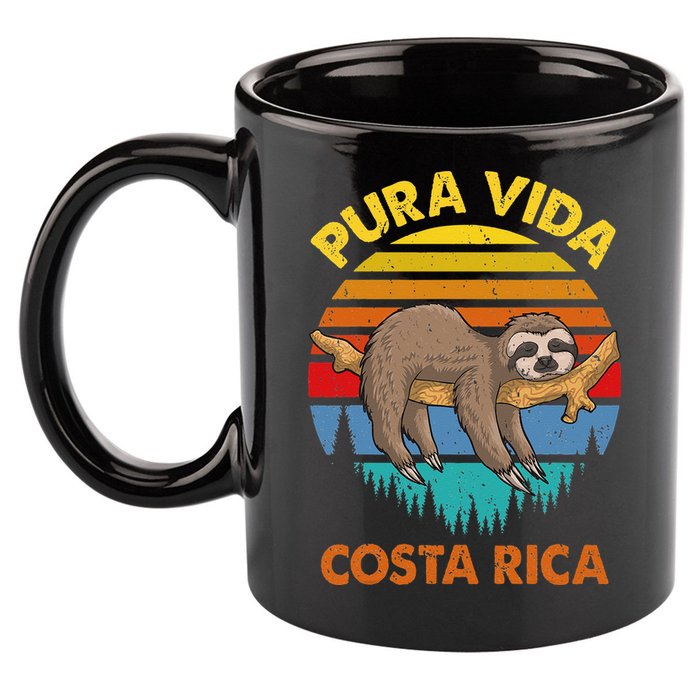 Costa Rica Pura Vida Sloth 11oz C Handle Ceramic Mug